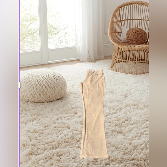 NWT Juicy Couture bling JUICY pants elastic stretch waist,white w/metallic pant - Picture 9 of 12